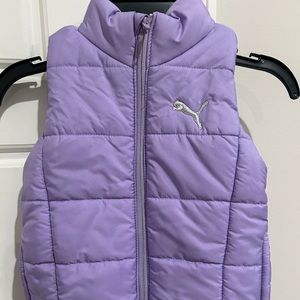 NWOT Puma Youth Puffer Light Purple Vest Size XXS (3/4)
